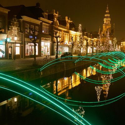 Bolsward, feestverlichting decembermaand