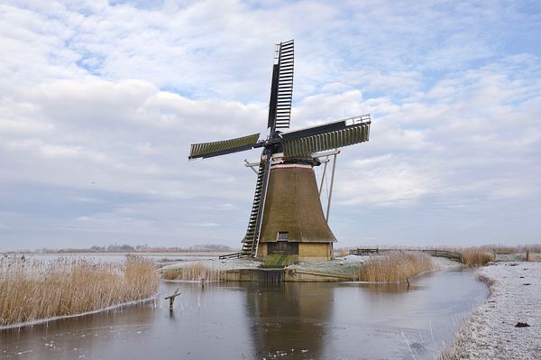 Holwerd, winter, molen