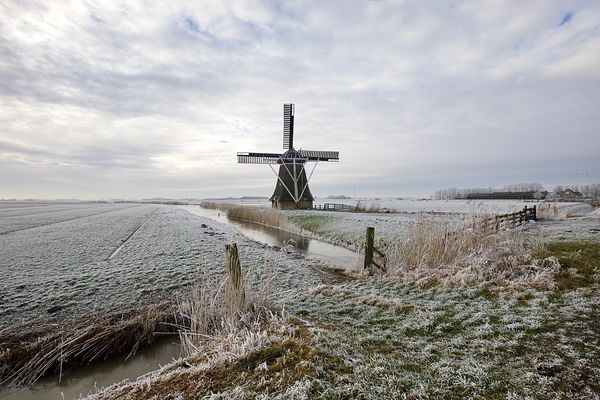 Holwerd, winter, molen