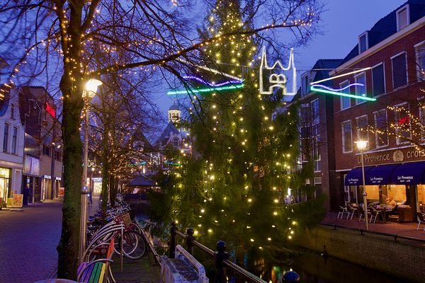 Sneek, feestverlichting decembermaand