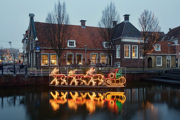 Sneek, feestverlichting decembermaand