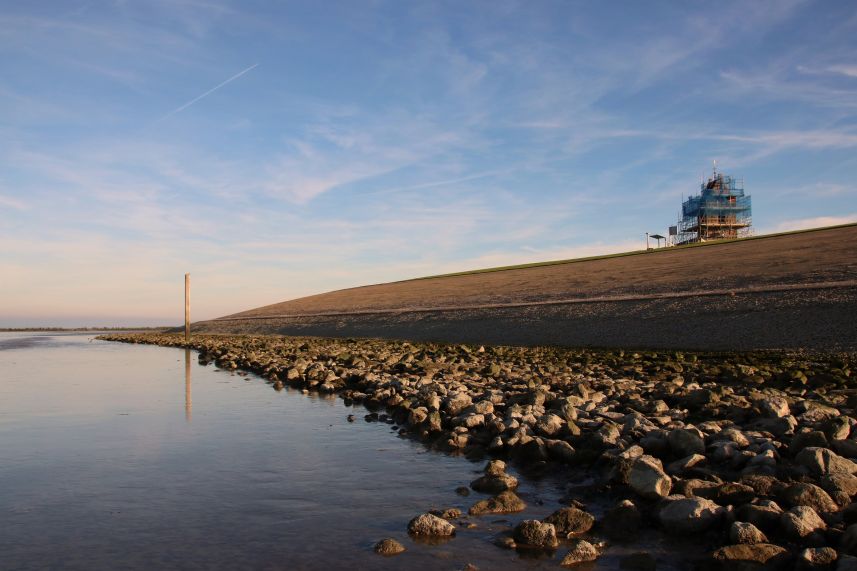 Avonlicht bij Wierum aan de Waddenzee