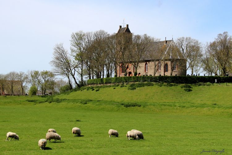 Kerk op de terp van Hegebeintum