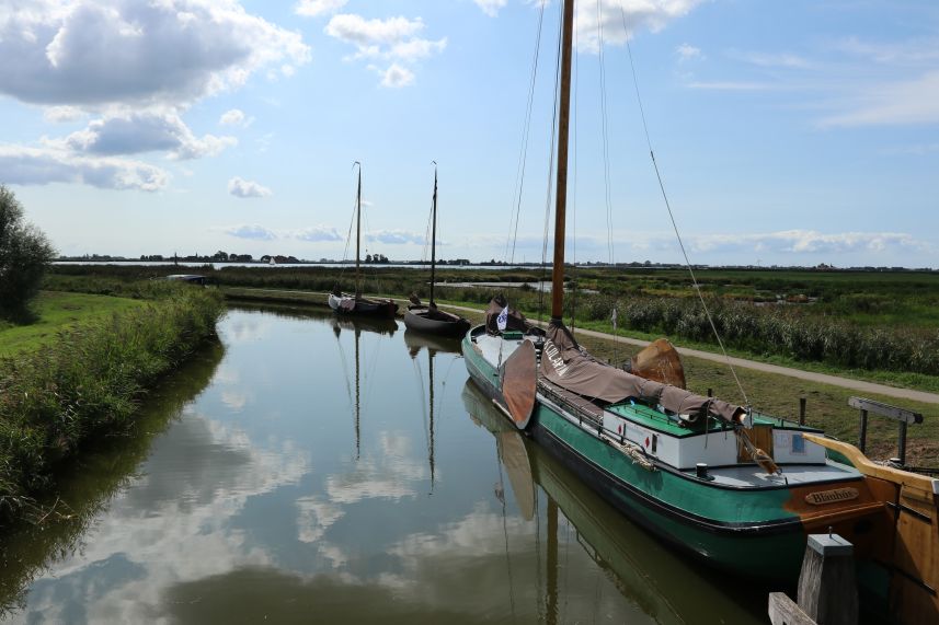Skutsje in Sypsleat bij Greonterp