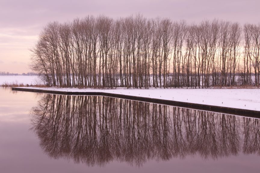Winter bij Driewegsluis, Oldetrijne
