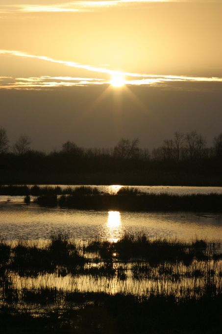 Zonsondergang in het Easterskar bij Rotstergaast